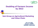 Policy Interventions in Agricultural Marketing and Value Chain