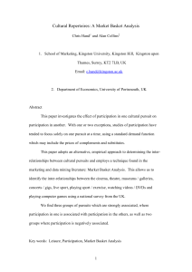 Leisure Repertoires: A Market Basket Analysis