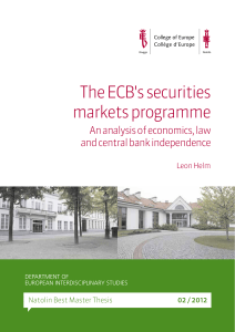 The ECB`s securities markets programme