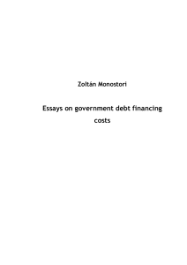Essays on government debt financing costs