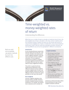Time-weighted vs. money-weighted rates of return