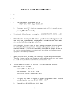 chapter 2 : markets and instruments