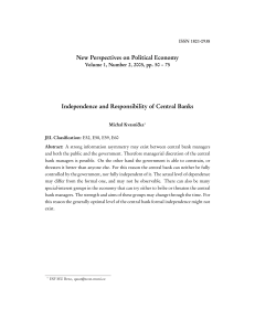 New Perspectives on Political Economy Independence and