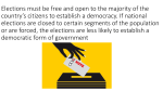 Elections must be free and open to the majority of