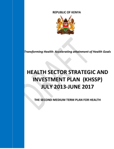 kenya health strategic plan