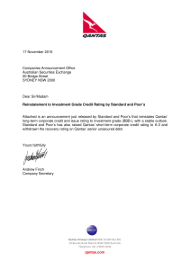 qantas.com 17 November 2015 Companies Announcement Office
