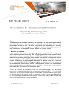New Evidence on the Home Bias in European Investment