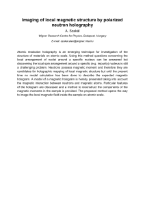 Imaging of local magnetic structure by polarized neutron holography