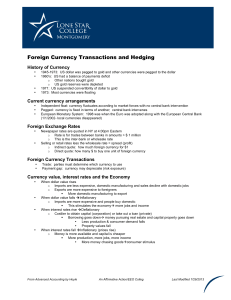 Foreign Currency Transactions and Hedging