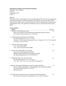 Management of Banks and Financial Institutions