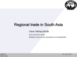 Presentation on Regional Trade in South Asia