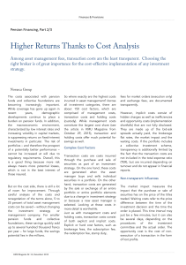 Higher Returns Thanks to Cost Analysis