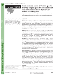 Macaronesia: a source of hidden genetic diversity for postglacial