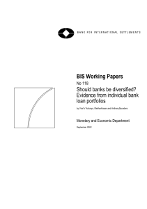 BIS Working Papers No 118 Should banks be diversified? Evidence