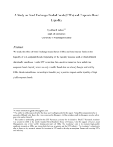 (ETFs) and Corporate Bond Liquidity Abstract