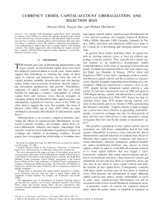 currency crises, capital-account liberalization, and selection bias