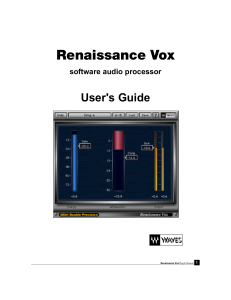 Renaissance Vox User Manual