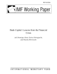 Bank Capital: Lessons from the Financial Crisis