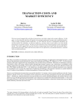 Transaction Costs and Market Efficiency