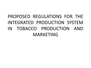 proposed regulations for the integrated production system in