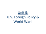 US Foreign Policy and WW I