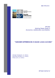 gender differences in bank loan access