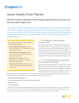 Aspen Supply Chain Planner