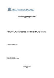 okun`s law: evidence from the baltic states