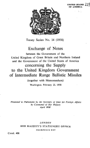 Exchange of Notes to the United Kingdom Government of