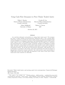 Using Cash Flow Dynamics to Price Thinly Traded Assets