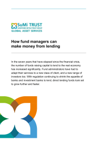 How fund managers can make money from lending