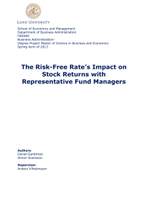 The Risk-Free Rate`s Impact on Stock Returns with Representative