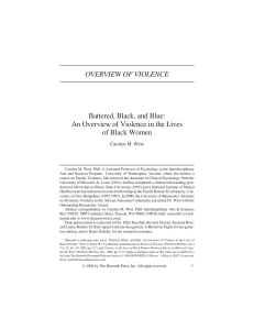 Battered, black, and blue: An overview of violence in the lives of