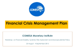 Financial Crisis Management Plan COMESA Monetary Institute