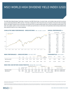 MSCI World High Dividend Yield Index