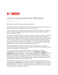 The Price to Earnings Growth (PEG) Ratio