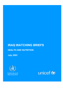 Health and Well-Being in Iraq: Sanctions and the Impact of the