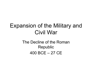 Expansion of the Military and Civil War