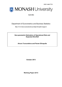 Department of Econometrics and Business Statistics