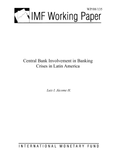 Central Bank Involvement in Banking Crises in Latin America
