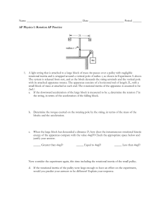 AP practice problem from rotational curriculum module handout 4