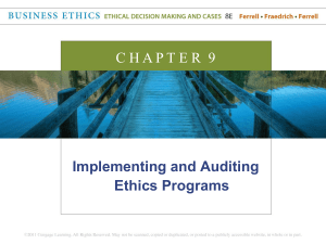 Benefits of an Ethics Audit