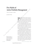 Five Myths of Active Portfolio Management