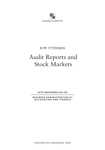 Audit Reports and Stock Markets