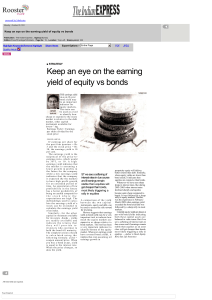 Keep An Eye On The Earning Yield Of Equity Vs Bonds Indian
