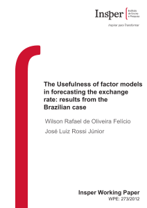 The Usefulness of factor models in forecasting the exchange