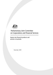 Report: Inquiry into Financial Products and Services in Australia