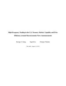 High-Frequency Trading in the US Treasury Market