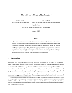 Market Implied Costs of Bankruptcy