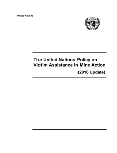 The United Nations Policy on Victim Assistance in Mine Action